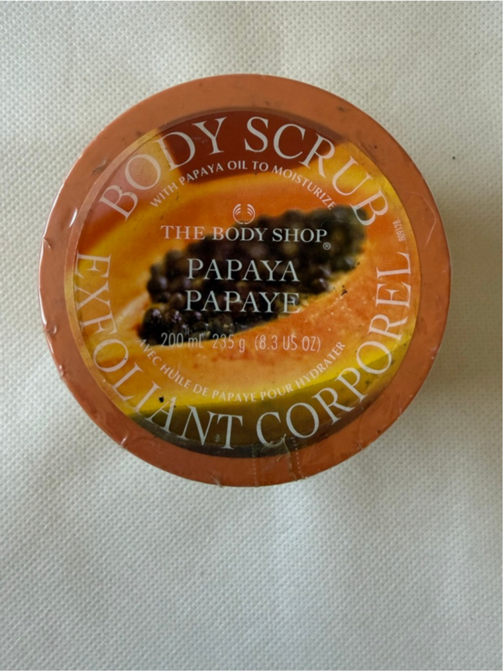 NWT THE BODY SHOP PAPAYA SCRUB 200 ML, 8.3 OZ, ORIGINAL FORMULA, RARE Sealed - Picture 3 of 7